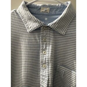 Johnnie o Polo‎ Shirt Mens XL  Blue White Hangin' Out Casual Surf Logo Cubbs